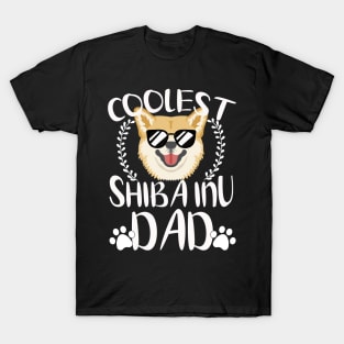 Glasses Coolest Shiba Inu Dog Dad T-Shirt